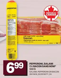 L'Intermarché PEPPERONI, SALAMI OU BACON SANS NOM | SALAMI, PEPPERONI OR BACON offer