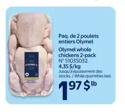 Walmart Olymel whole chickens 2-pack offer