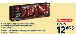 Walmart Plaisirs Gastronomiques fully cooked BBQ back ribs offer
