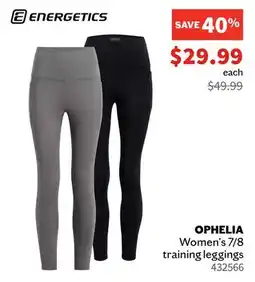Sports Experts ENERGETICS OPHELIA Women's 7/8 training leggings offer