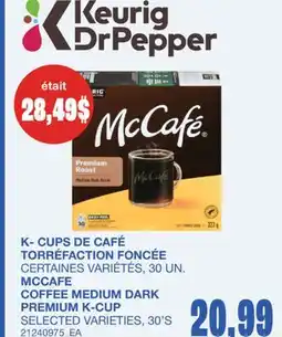 Wholesale Club K- CUPS DE CAFÉ TORRÉFACTION FONCÉE, 30 UN offer