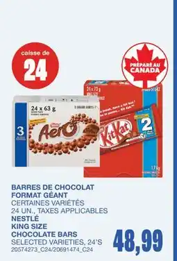 Wholesale Club BARRES DE CHOCOLAT FORMAT GÉANT, 24 UN offer