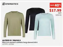 Sports Experts ENERGETICS ALFRED IV/MAIVA II Men's or women's athletic long-sleeved shirt offer