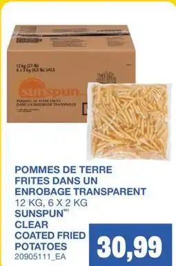 Wholesale Club POMMES DE TERRE FRITES DANS UN ENROBAGE TRANSPARENT, 12 KG offer