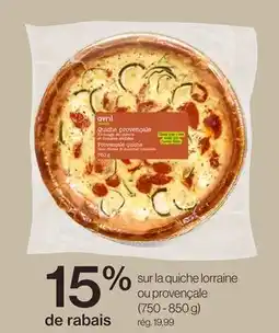 Avril la quiche lorraine ou provençale offer