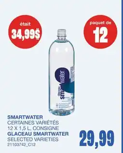 Wholesale Club GLACEAU SMARTWATER, 12 X 1,5 L offer