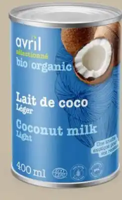 Avril Lait ou crème de coco bios offer