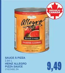 Wholesale Club HEINZ ALLEGRO SAUCE À PIZZA, SAUCE À PIZZA offer