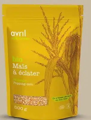 Avril Maïs à éclater bio offer