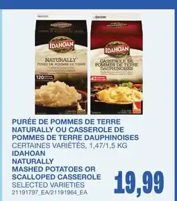 Wholesale Club PURÉE DE POMMES DE TERRE NATURALLY OU CASSEROLE DE POMMES DE TERRE DAUPHINOISES, 1,47/1 offer