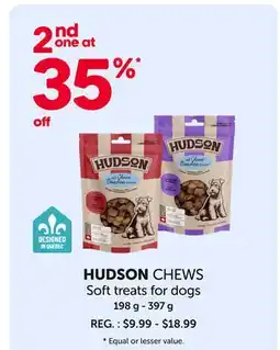 Mondou HUDSON CHEWS Soft treats for dogs offer