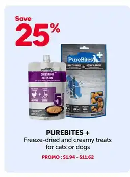 Mondou PUREBITES + Freeze-dried and creamy treats for cats or dogs offer