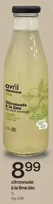 Avril Citronnade à la lime bio offer