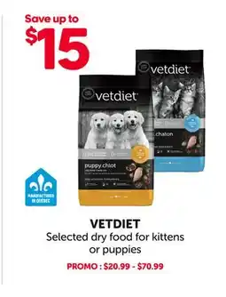 Mondou VETDIET Selected dry food for kittens or puppies offer