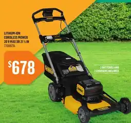 Canac Lithium-ion Cordless Mower 20V Max XR 211/2in offer