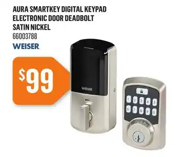 Canac Aura SmartKey Digital Keypad Electronic Door Deadbolt Satin Nickel offer