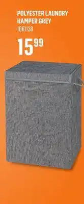 Canac Polyester Laundry Hamper Grey offer