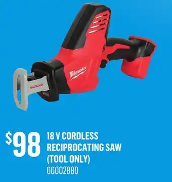 Canac 18 V Cordless Reciprocating Saw (ToolOnly) offer