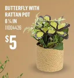 Canac Artificial Plant Butterfly with Rattan Pot offer