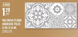 Canac Valencia Floor Adhesive tiles 12in. x 24 in offer