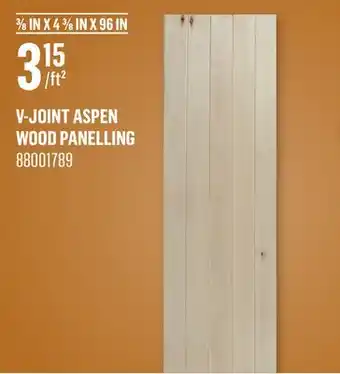 Canac V-Joint Aspen Wood Panelling offer