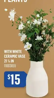 Canac Artificiel Flower with White Ceramic Vase offer