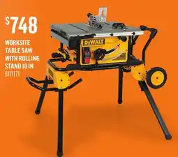 Canac Worksite Table Saw with Rolling Stand 10 in offer