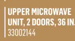Canac upper microwave unit, 2 doors, 36in offer
