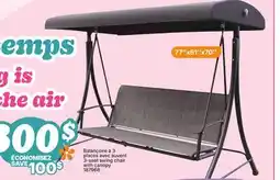 Rossy 3-seat swing chair with canopy offer