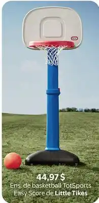Walmart Ens. de basketball TotSports Easy Score de Little Tikes offer