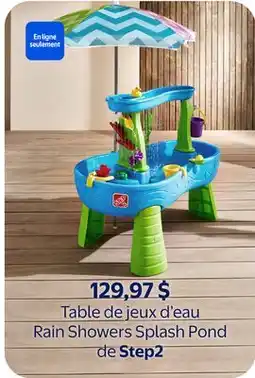 Walmart Table de jeux d'eau Rain Showers Splash Pond de Step 2 offer