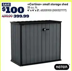RONA Keter Cortina small storage shed offer