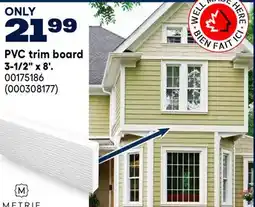 RONA Metrie PVC trim board 3-1/2 x 8' offer