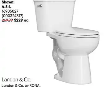 RONA LANDON & CO. toilets offer
