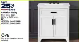 RONA Alanis vanity Slow-close door. White or light birch. OVE offer