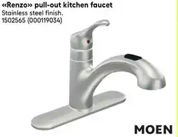 RONA MOEN Renzo pull-out kitchen faucet offer