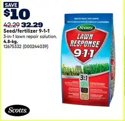 RONA Scotts Seed/fertilizer 9-1-1 offer