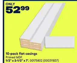 RONA Metrie 1/2 x 2-1/2 x 7' 10-pack flat casings offer