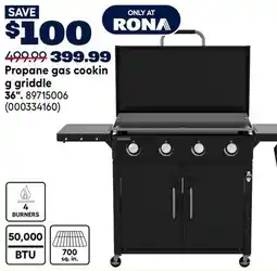 RONA Propane gas cookin g griddle offer