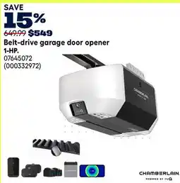 RONA Chamberlain Belt-drive garage door opener 1-HP offer