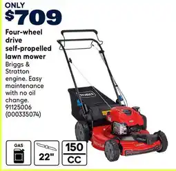RONA TORO Four-wheel drive self-propelled lawn mower offer