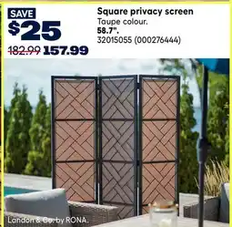 RONA Square privacy screen on offer