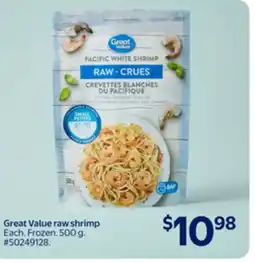 Walmart Great Value raw shrimp offer