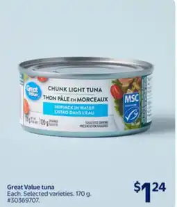 Walmart Great Value tuna offer