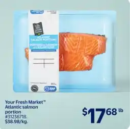 Walmart Your Fresh Market Atlantic salmon portion offer