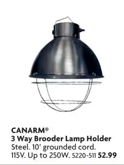 Home Hardware CANARM 3 Way Brooder Lamp Holder offer