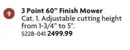 Home Hardware 3 Point 60 Finish Mower offer