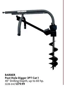 Home Hardware Post Hole Digger 3PT Cat 1 offer