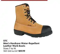 Home Hardware STC Men's Hardcore Water-Repellent Leather Work Boots offer