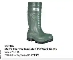 Home Hardware Men's Thermic Insulated PU Work Boots offer